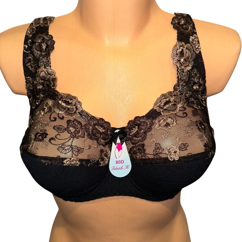 Bra for fuller busts in black