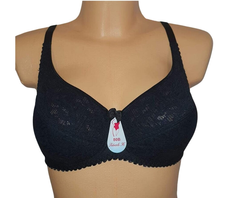 Бюстгальтер с полупоролоновой чашкой, чёрный