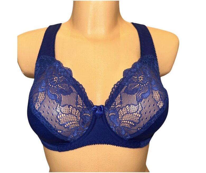 Shaping underwired bra, electric blue