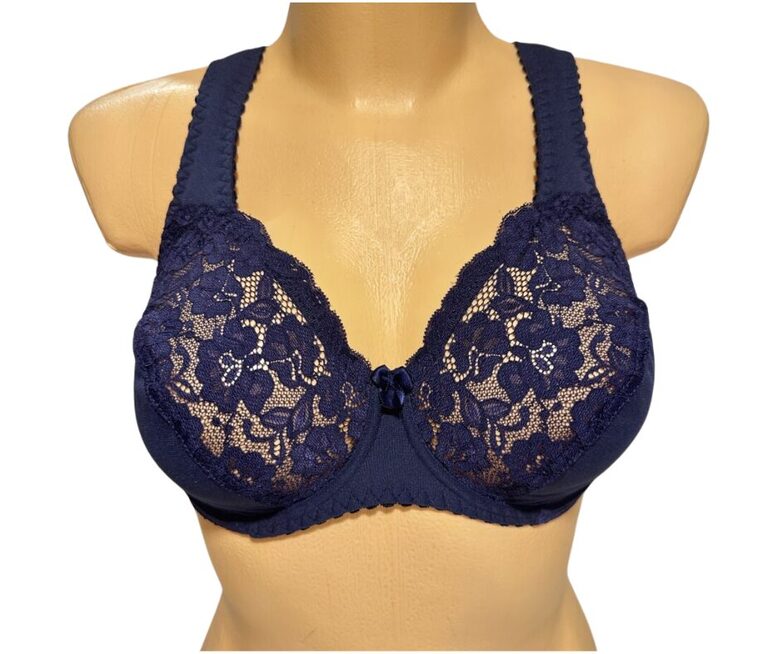 Корректирующий бюстгальтер на каркасе, тёмно-синий