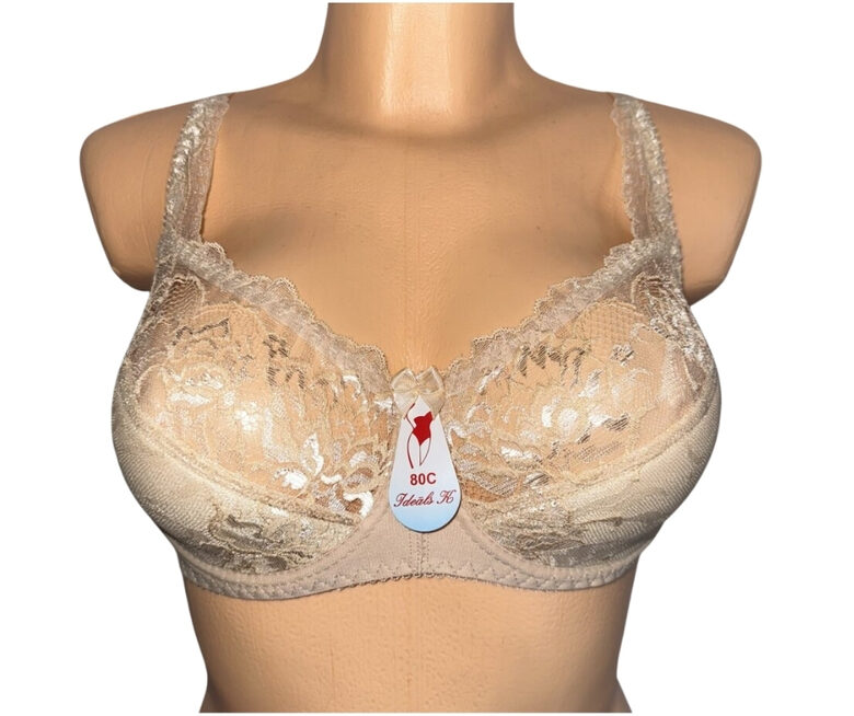 Bra with a half-padded cup, nude