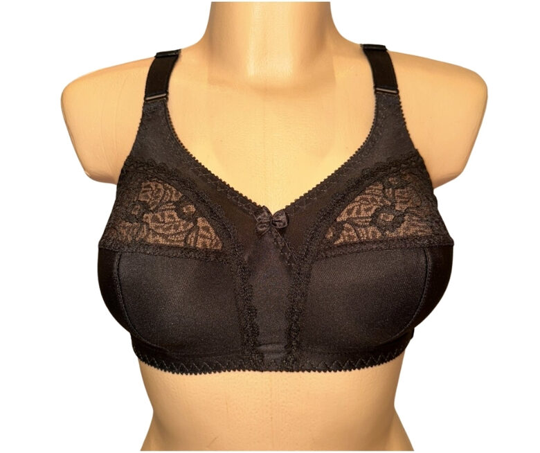 Cotton bra for large breasts, chocolate brown