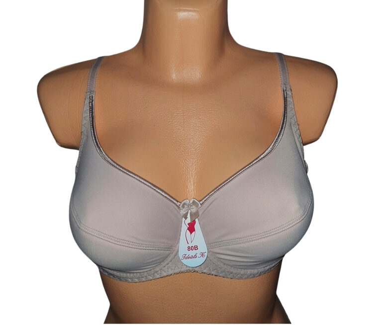 Bra with a half-padded cup, beige