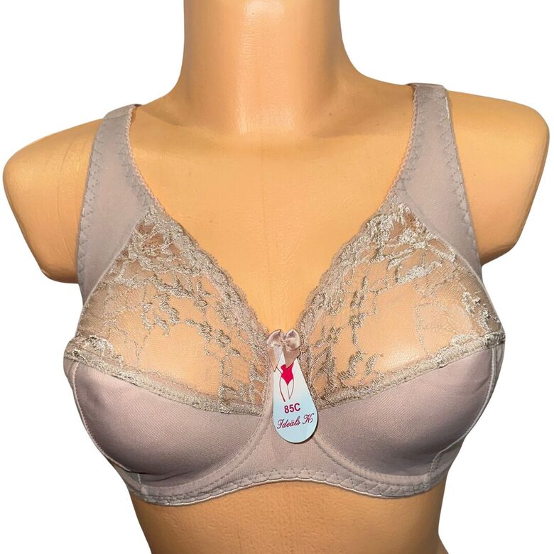 Bra with a T-shaped cut, nude