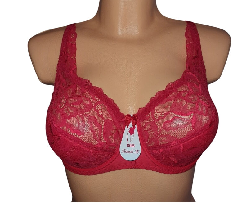 Krūšturis ar puspolsterētu bļodiņu, sarkans