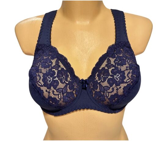 Koriģējošs krūšturis ar karkasu, tumši zils