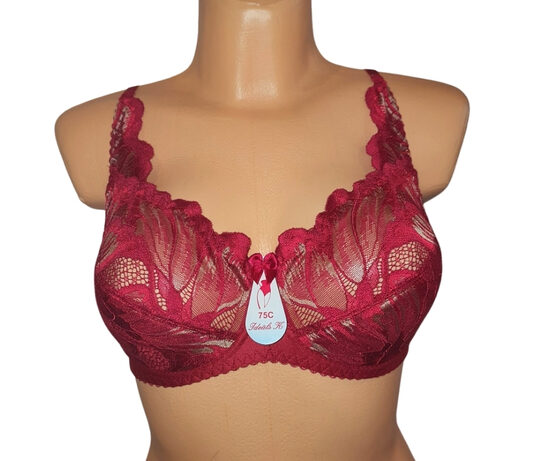 Krūšturis ar puspolsterētu bļodiņu, sarkans