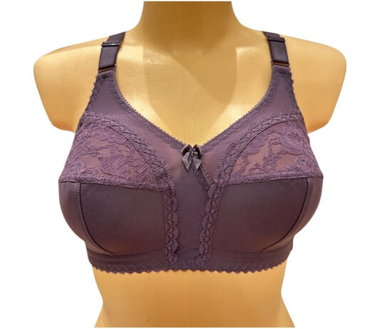 Krūšturis lielām krūtīm no kokvilnas, hortenzijas (gaišas plūmes) krāsā