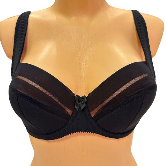 Krūšturis ar plānu porolonu melnā krāsā