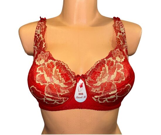 Krūšturis ar puspolsterētu bļodiņu, sarkans