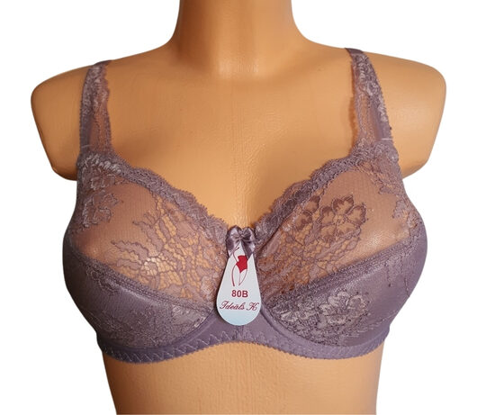 Krūšturis ar puspolsterētu bļodiņu, violets