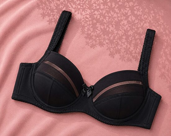 Bra with Thin Padding in Black Color